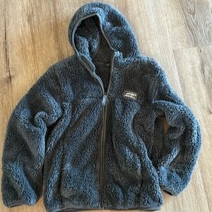 Grey Eddie Bauer fleece jacket. Size 7/8.